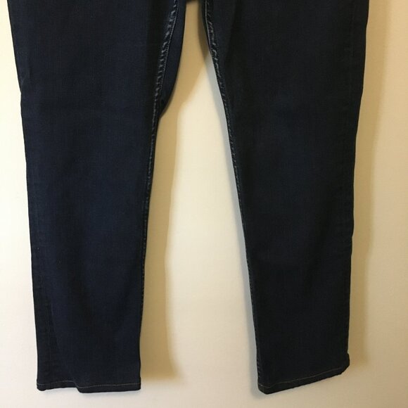 Tommy Hilfiger Organic Cotton Dark Navy Blue Denim Rome Straight Fit Jeans - Picture 4 of 16